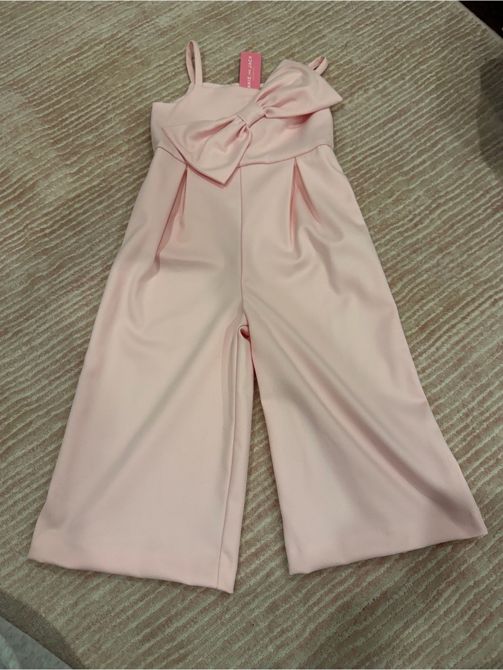 Janie and Jack Pink Wide Leg Jumpsuit
